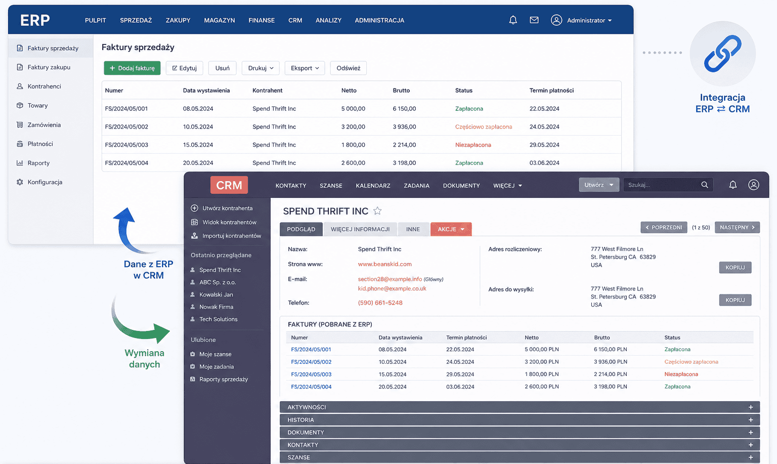 Integracja SuiteCRM z ERP