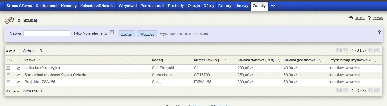 Moduł rezerwacji SuiteCRM