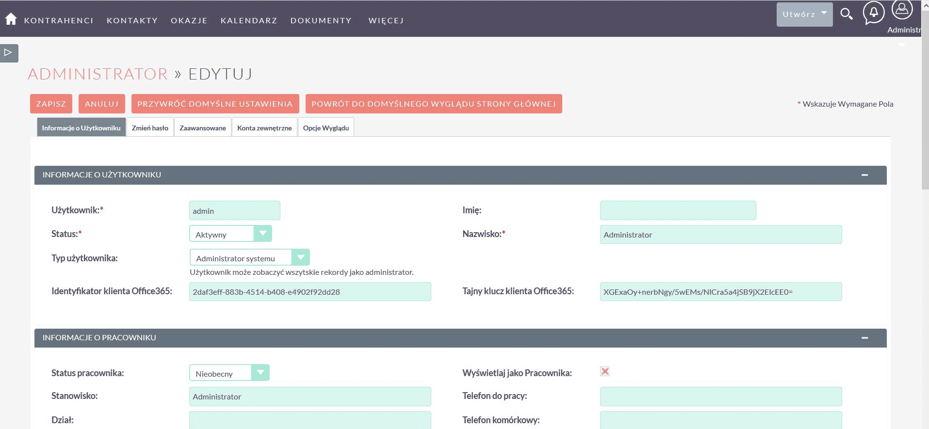Integracja SuiteCRM z Office 365